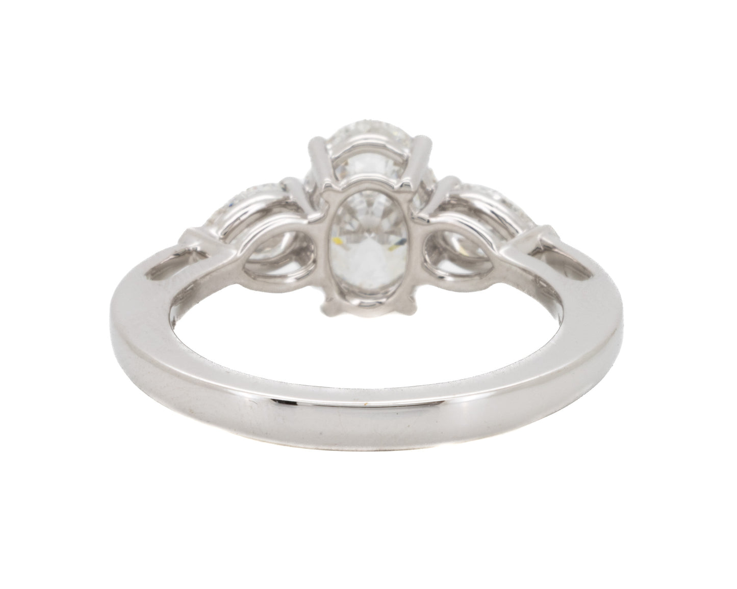 2.28ct Oval Brilliant & Pear Diamond Engagement Ring