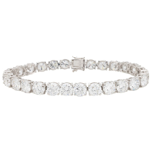 28.13ct Round Brilliant Diamond Tennis Bracelet