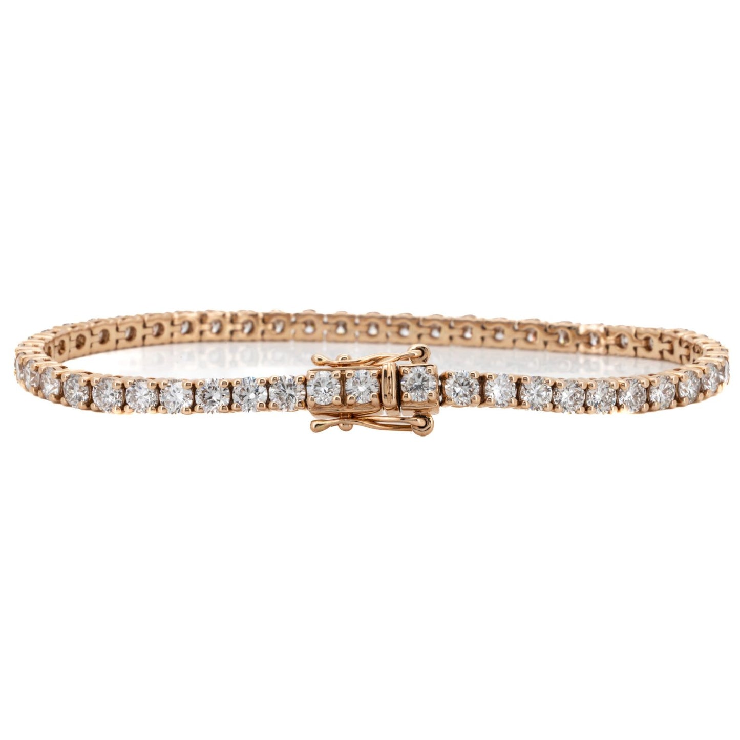 7.02ct Round Brilliant Diamond Tennis Bracelet