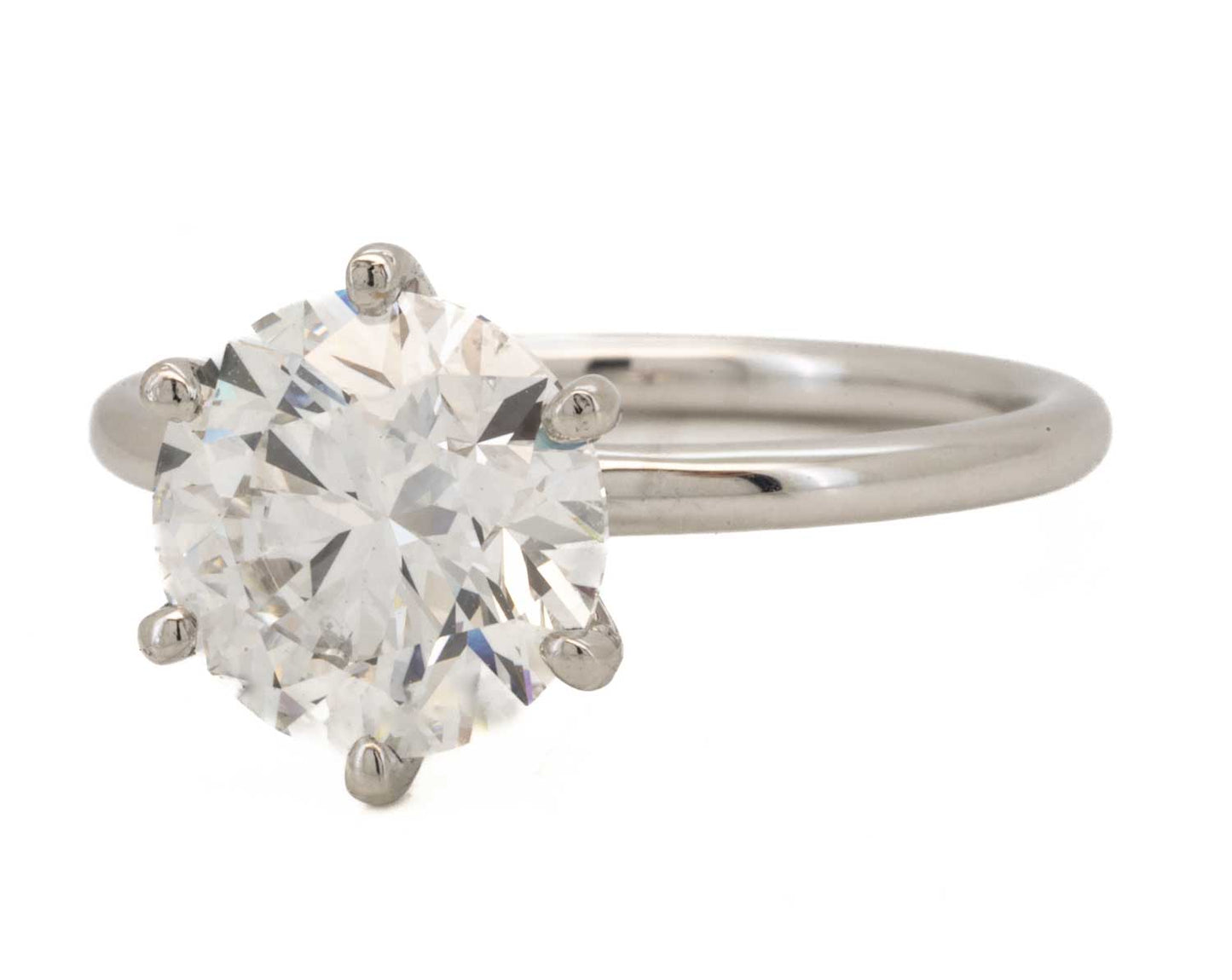 2.18ct Round Brilliant Diamond Solitaire Engagement Ring