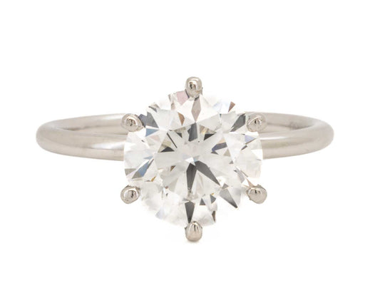 2.18ct Round Brilliant Diamond Solitaire Engagement Ring