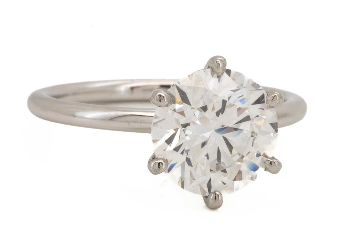 2.18ct Round Brilliant Diamond Solitaire Engagement Ring