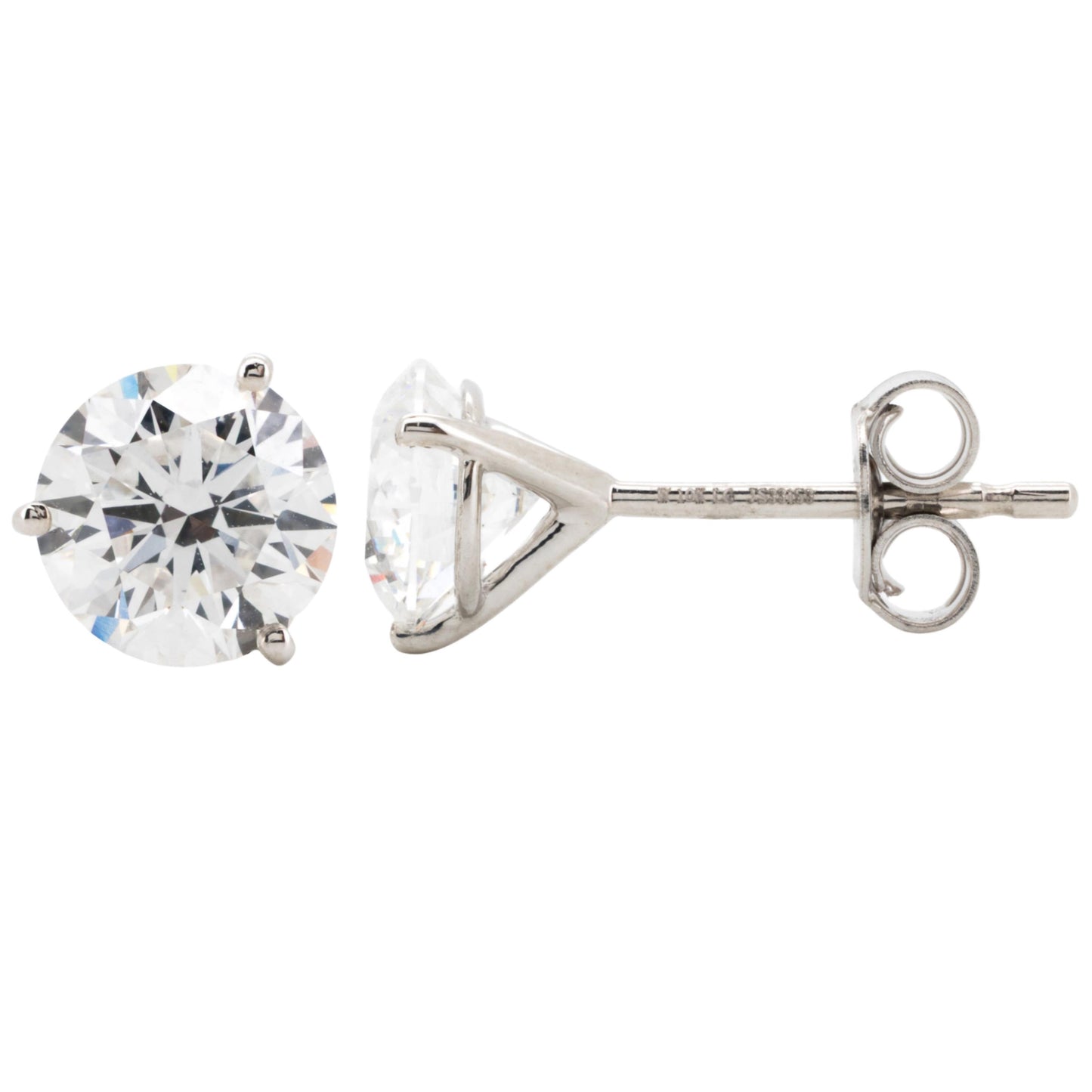 2.07ct Diamond Solitaire Stud Earrings