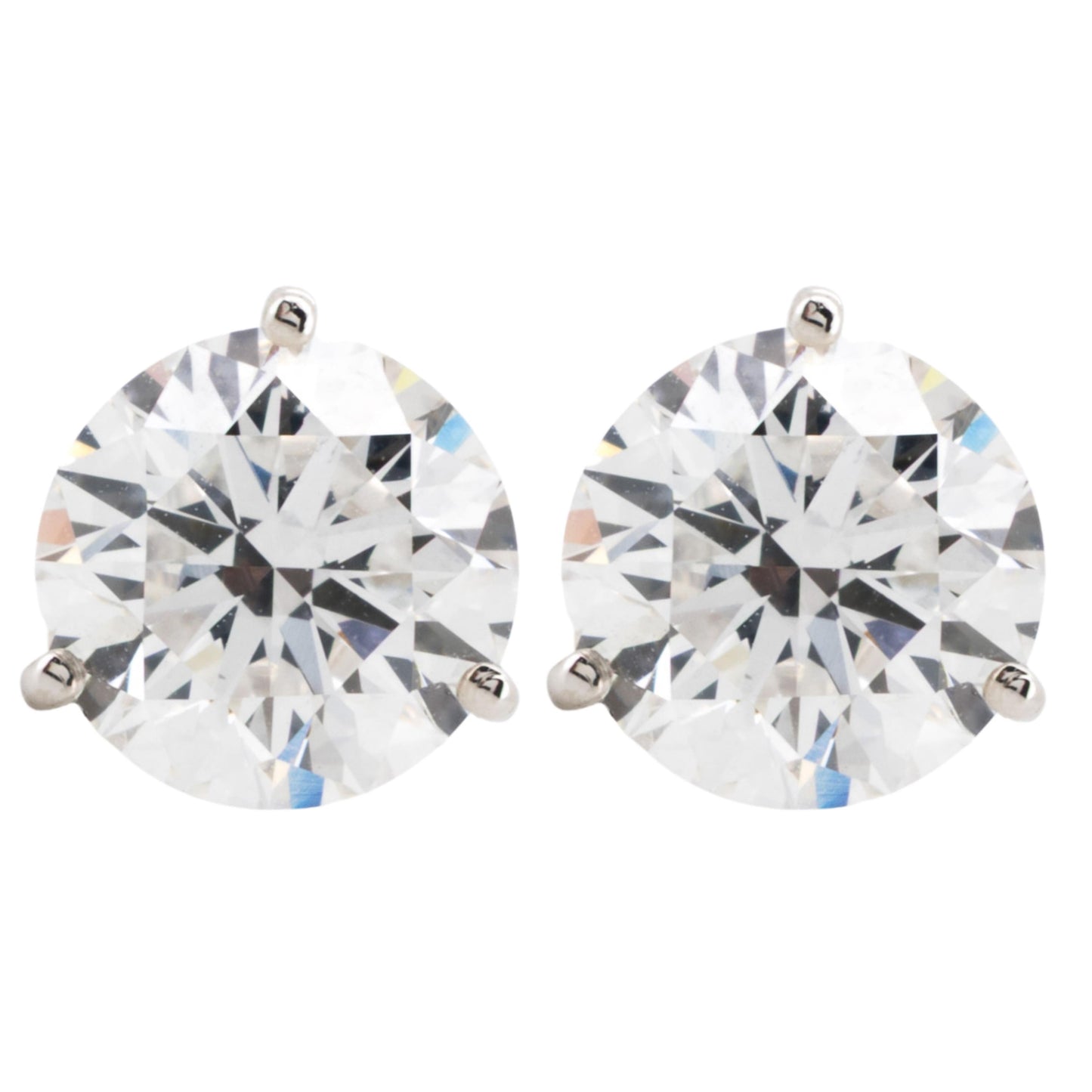 2.04ct Diamond Solitaire Stud Earrings