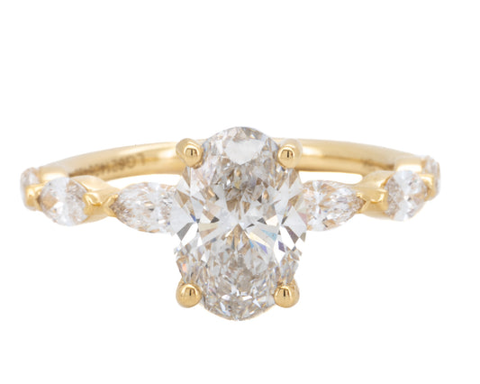 2.33ct Brilliant Oval & Marquise Engagement Ring