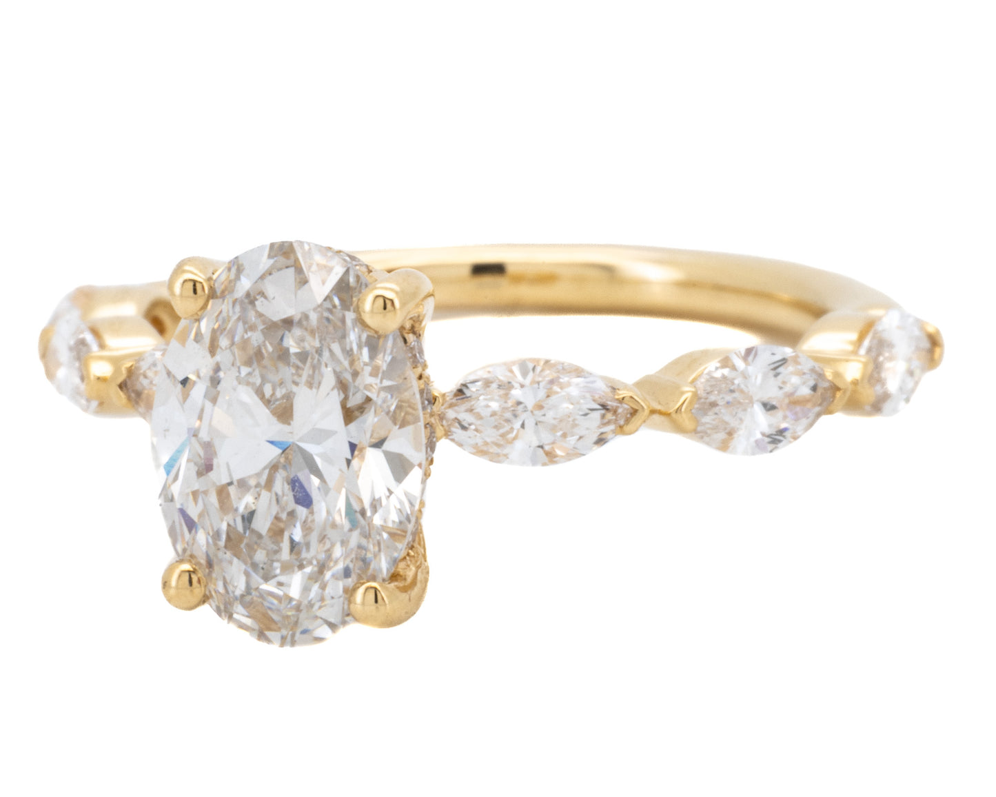 2.33ct Brilliant Oval & Marquise Engagement Ring