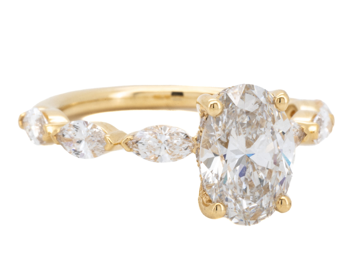 2.33ct Brilliant Oval & Marquise Engagement Ring