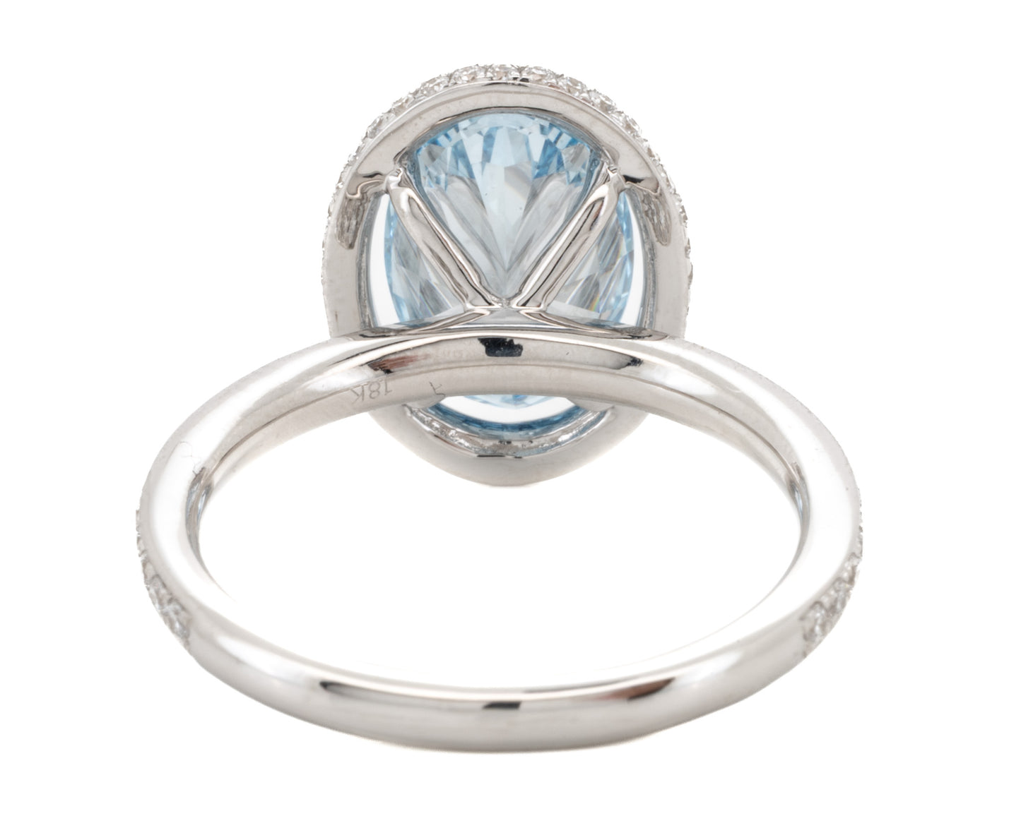 3.58ct Oval Brilliant Blue Diamond Ring
