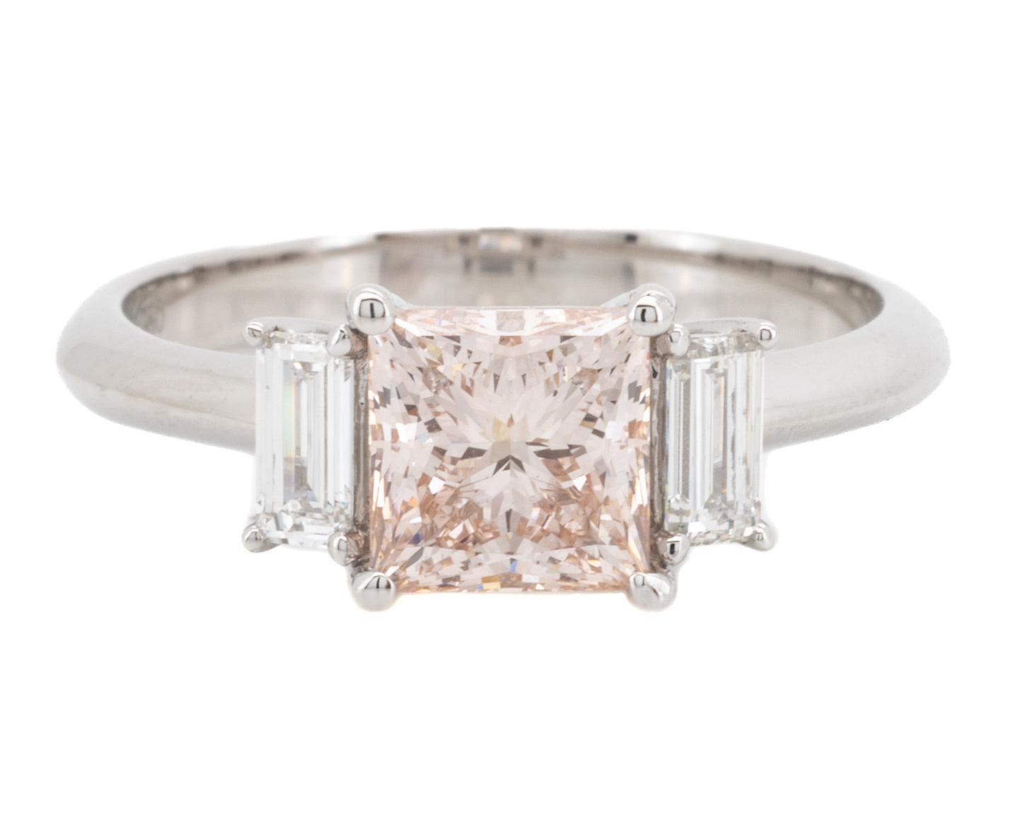 1.65ct Princess Pink Diamond Dress Ring
