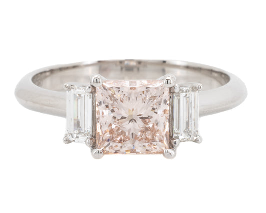 1.65ct Princess Pink Diamond Dress Ring
