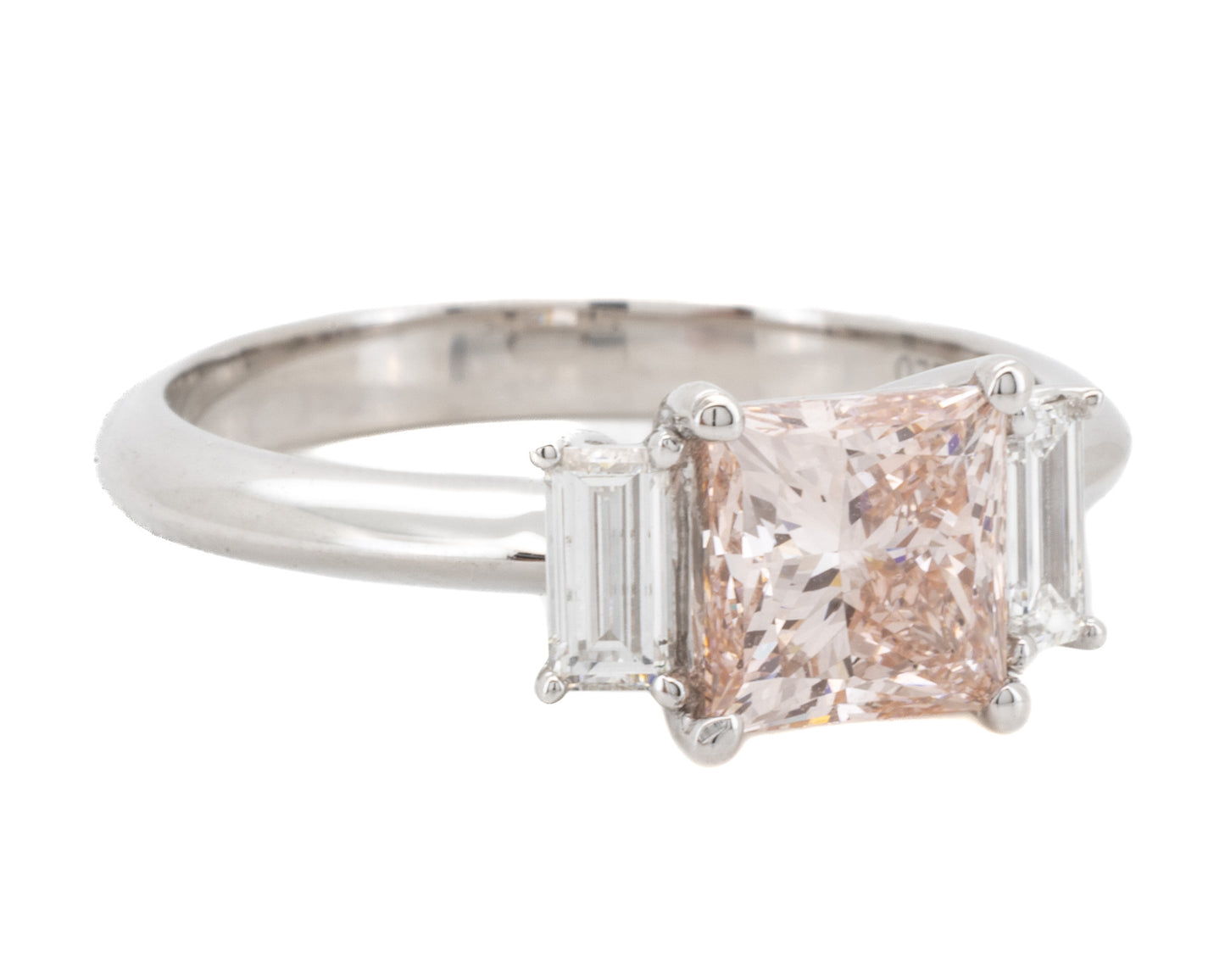 1.65ct Princess Pink Diamond Dress Ring
