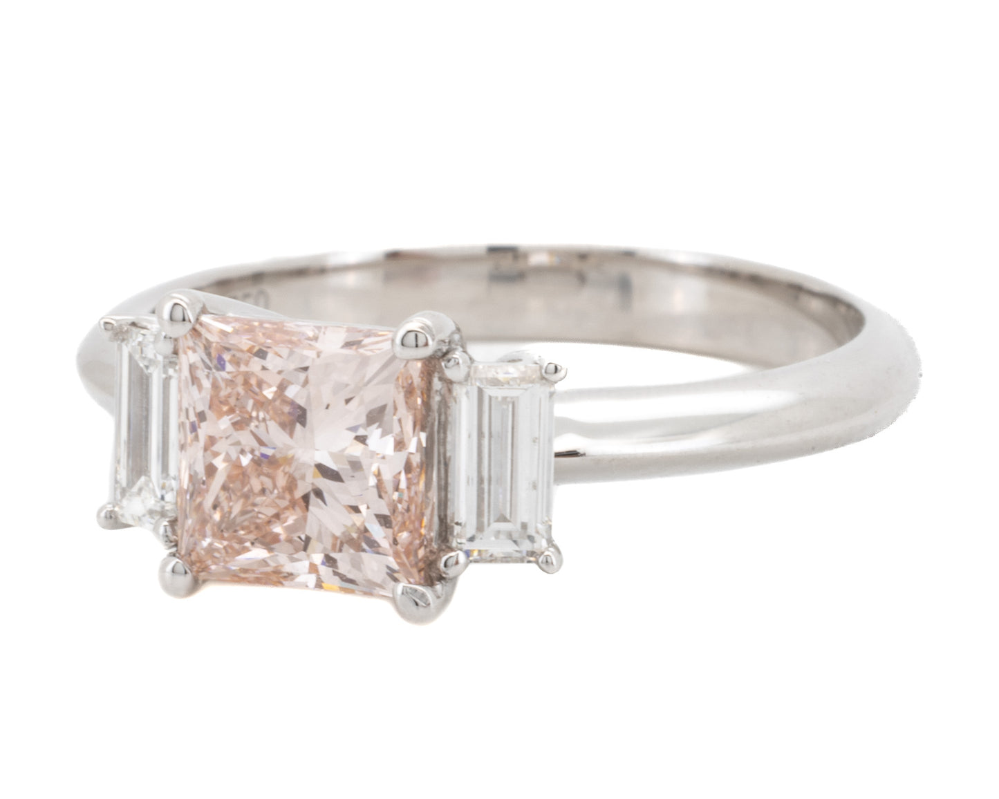 1.65ct Princess Pink Diamond Dress Ring