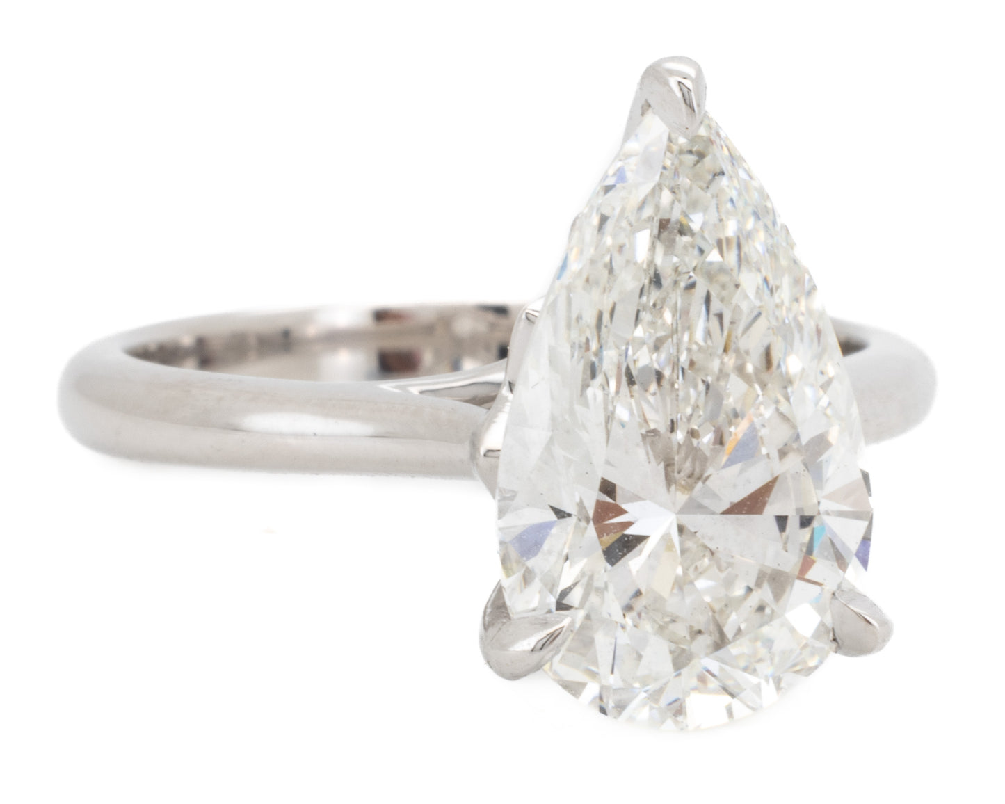 3.71ct Pear Diamond Solitaire Engagement Ring