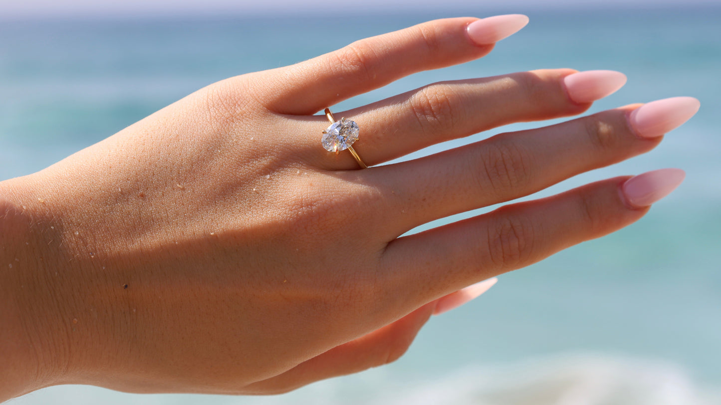 2.21ct Oval Brilliant Diamond Solitaire Engagement Ring