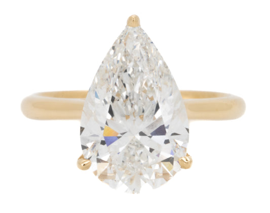 4.54ct Pear Diamond Solitaire Engagement Ring