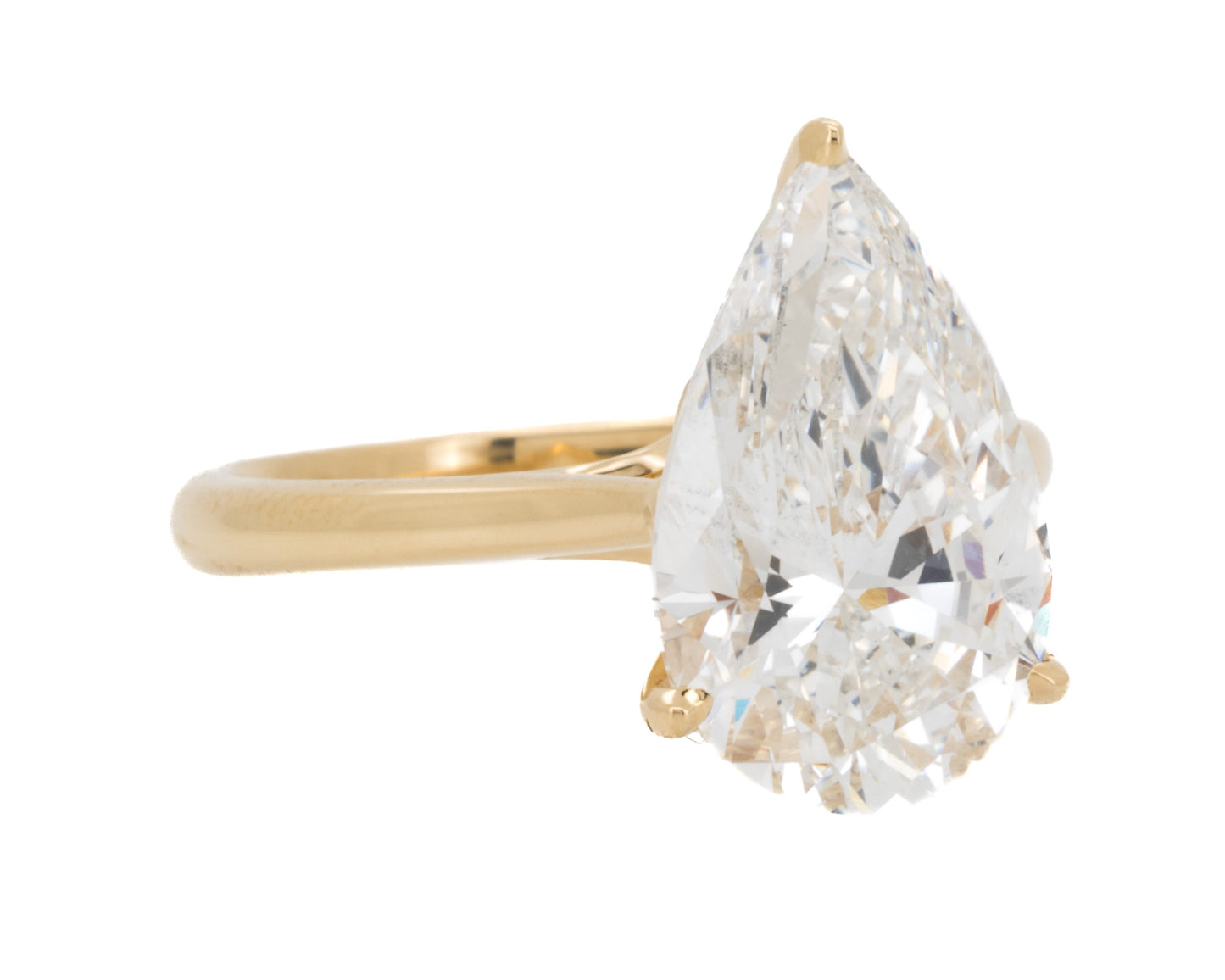 4.54ct Pear Diamond Solitaire Engagement Ring
