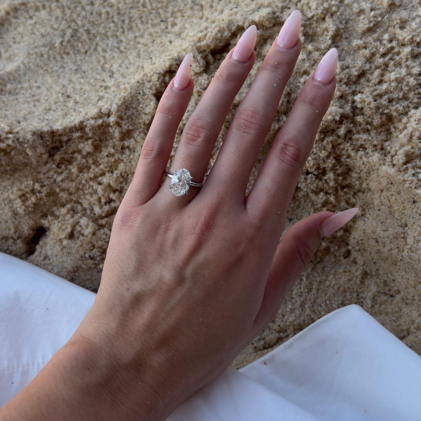 4.15ct Oval Diamond Solitaire Engagement Ring